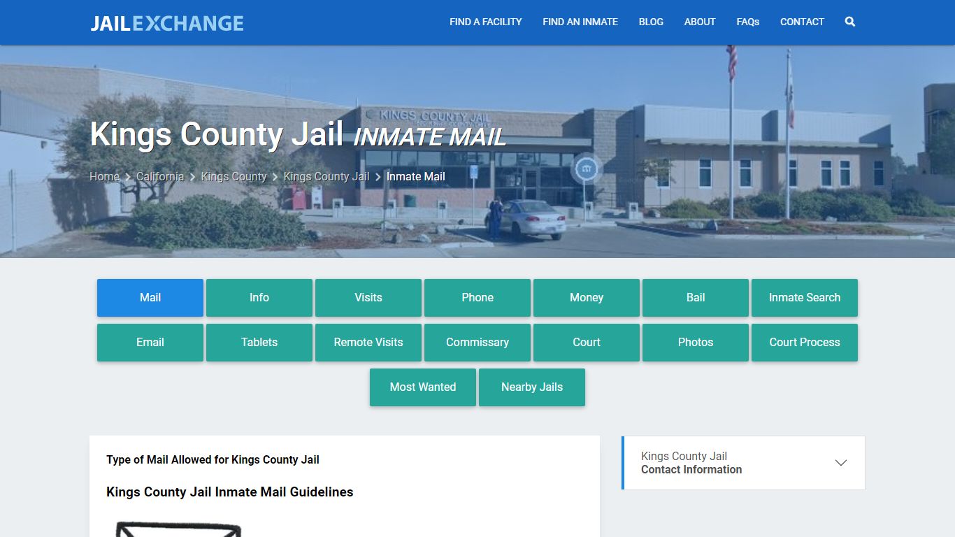 Kings County Jail Inmate Mail - Jail Exchange